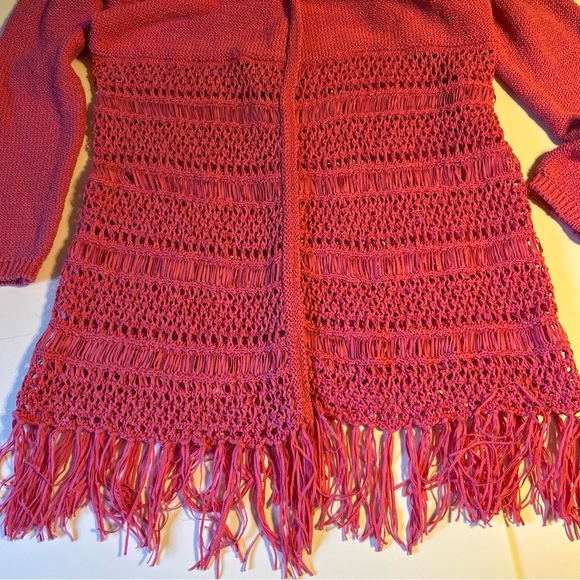 Chadwick's of Boston Long Cardigan‎ womans XL Y2K Sweater Duster BOHO  Romantic - Picture 5 of 11